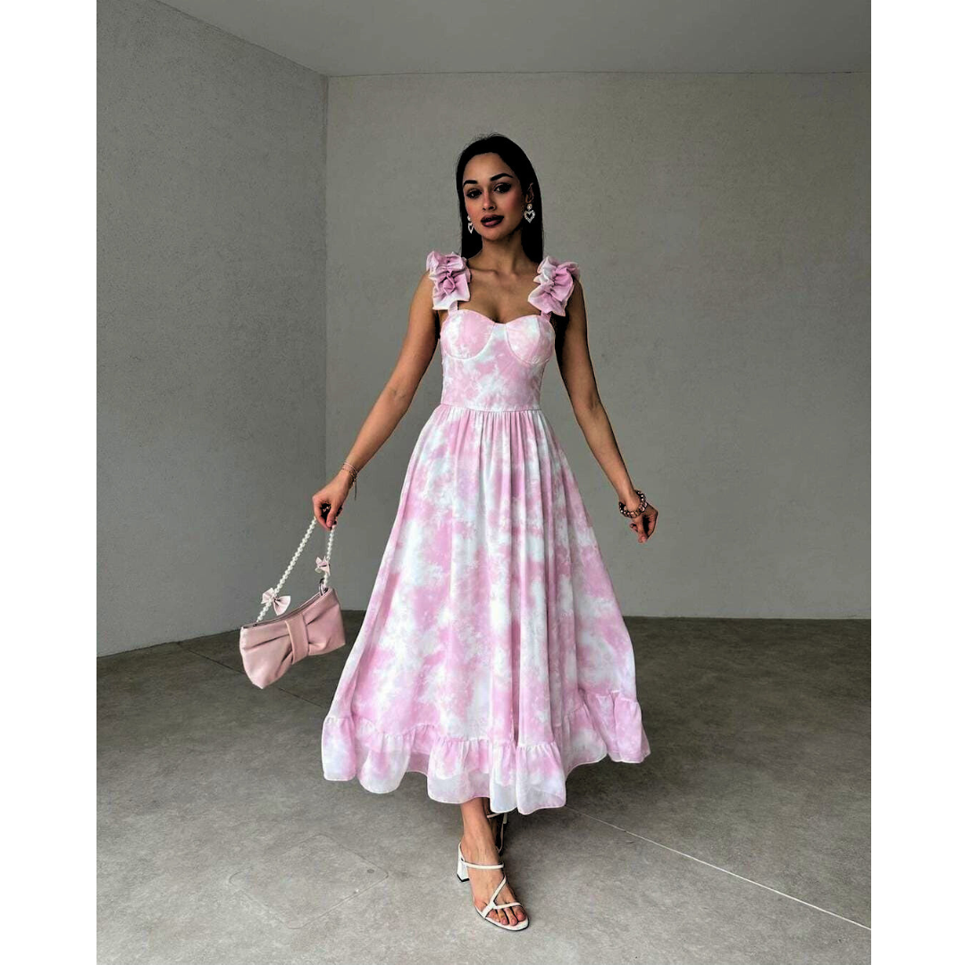 Sarah - Ruffled Midi Dress