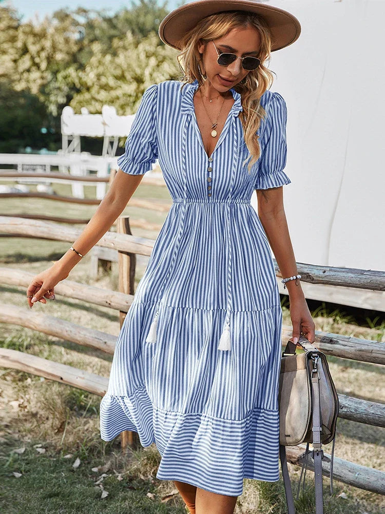 Bernice - Classic Striped Dress