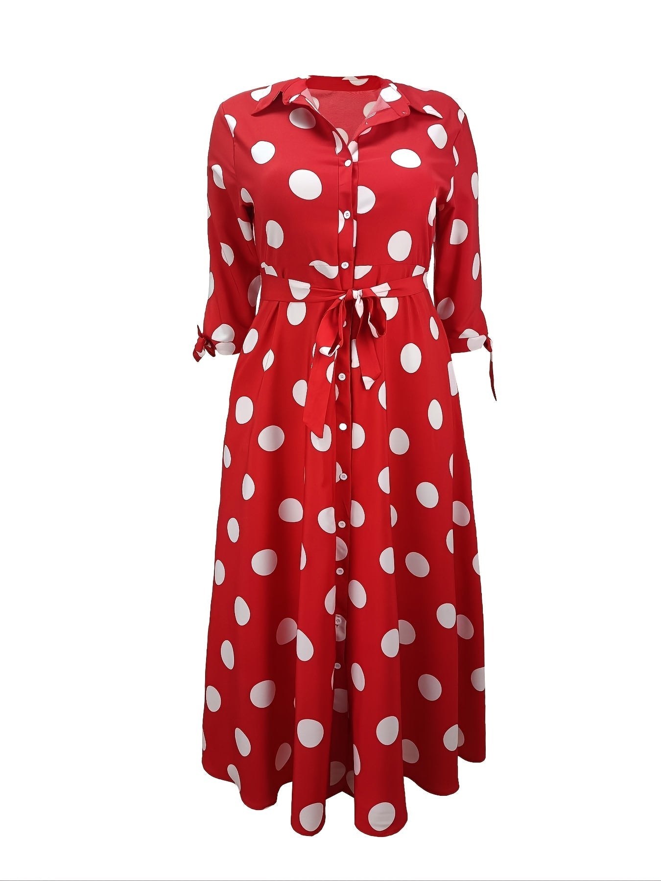 Allegra - Elegant Polka Dot Dress