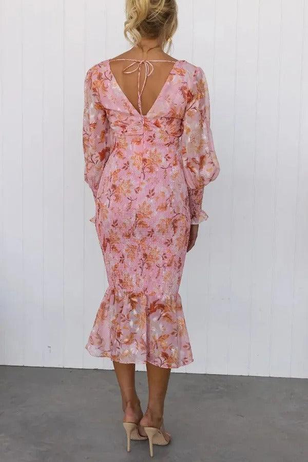 CAMELLIA - Floral Ruffle Dress