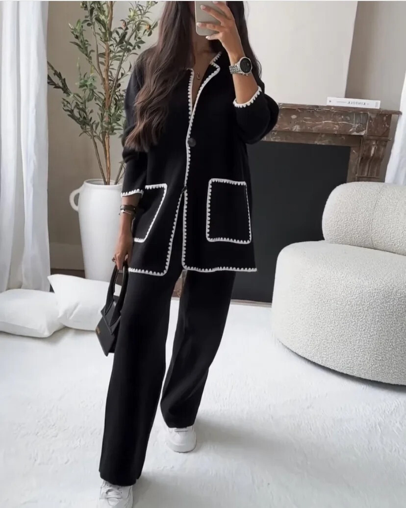 Alicia - Contrast Trim Ensemble Set