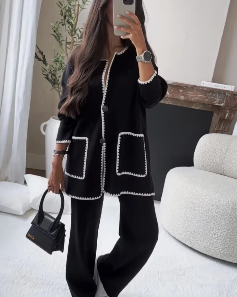 Alicia - Contrast Trim Ensemble Set