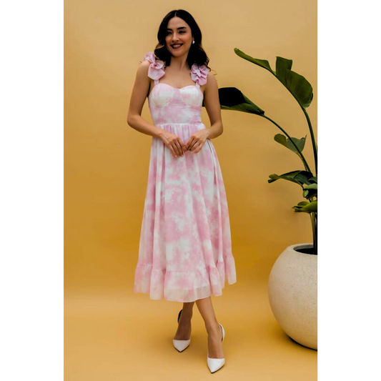 Sarah - Ruffled Midi Dress