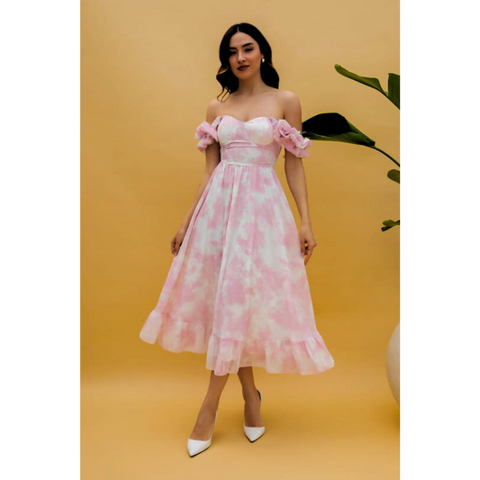 Sarah - Ruffled Midi Dress
