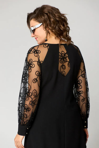 Roselle - Lace-Sleeve Dress