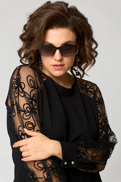 Roselle - Lace-Sleeve Dress