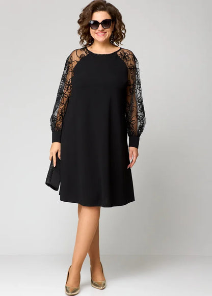 Roselle - Lace-Sleeve Dress
