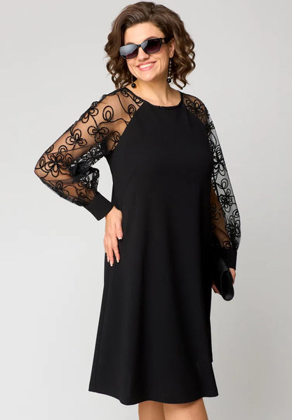 Roselle - Lace-Sleeve Dress