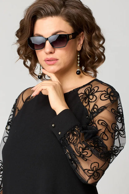 Roselle - Lace-Sleeve Dress
