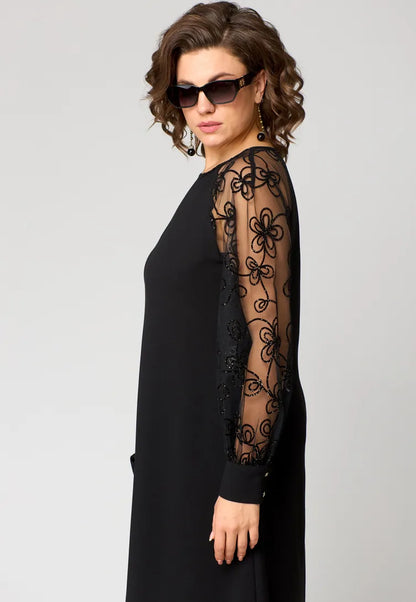 Roselle - Lace-Sleeve Dress
