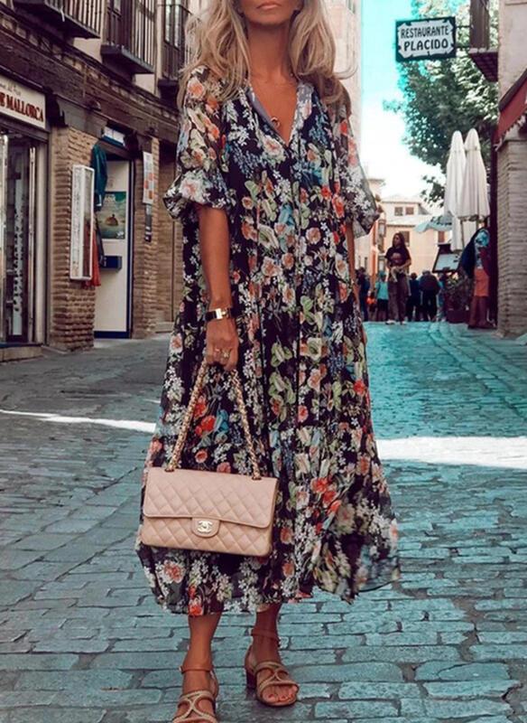 Calie - Floral Vintage Dress