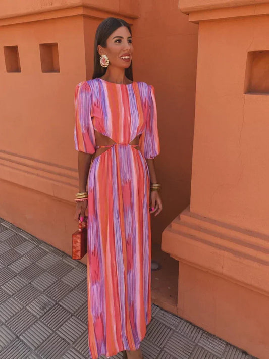 Zaria - Vibrant Cutout Dress