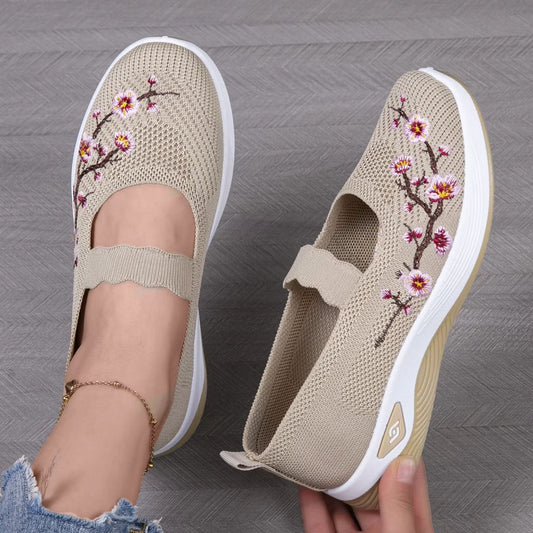 Clarise - Comfort Fit Floral Shoes