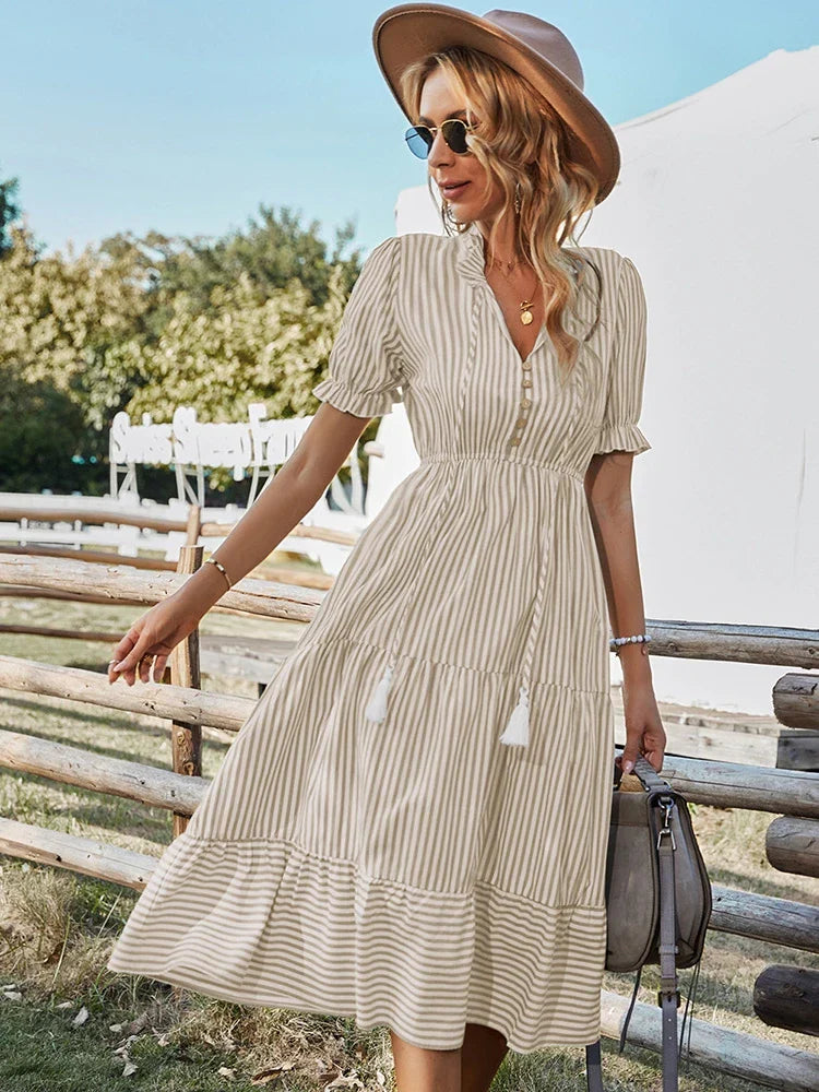 Bernice - Classic Striped Dress