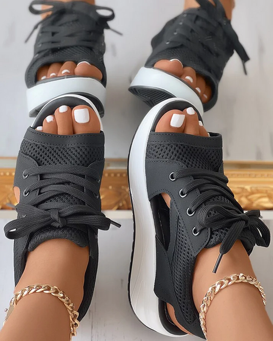 Amanda - Breathable Wedge Sneakers