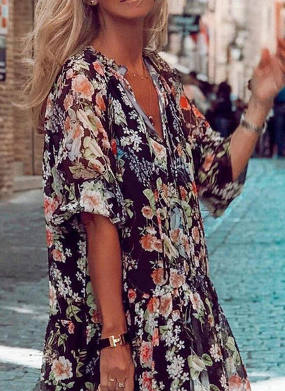 Calie - Floral Vintage Dress