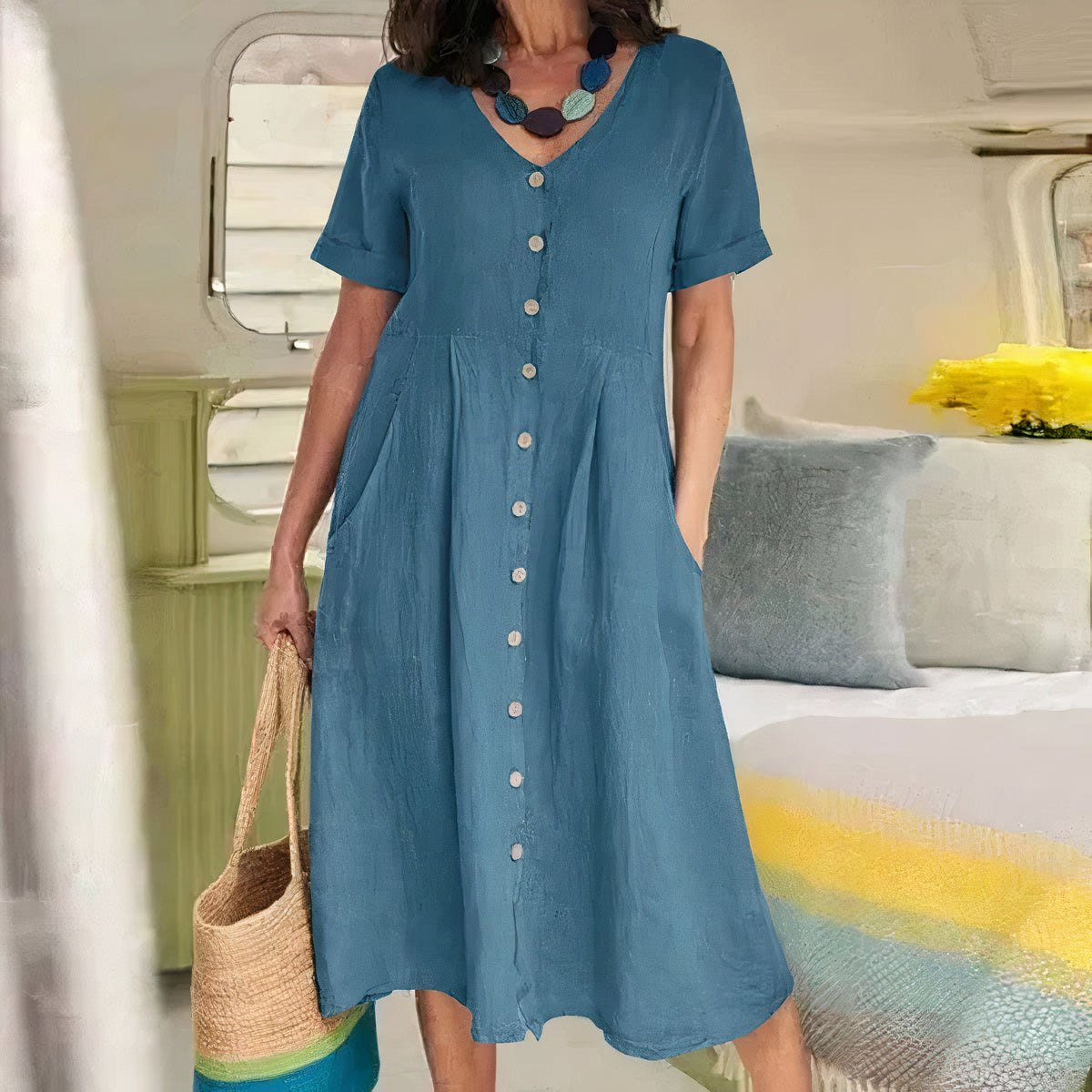 Yasmin - Effortless Buttoned Dress