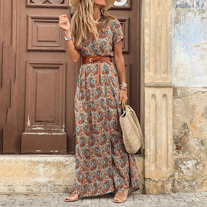 Abigail - Bohemian Paisley Dress